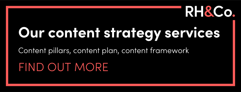 Our content strategy services - follow link to learn more